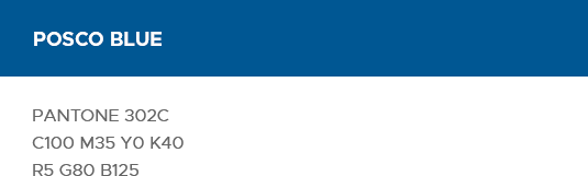 POSOCO BLUE - PANTONE 302C, C100 M35 YO K40, R5 G80 B125